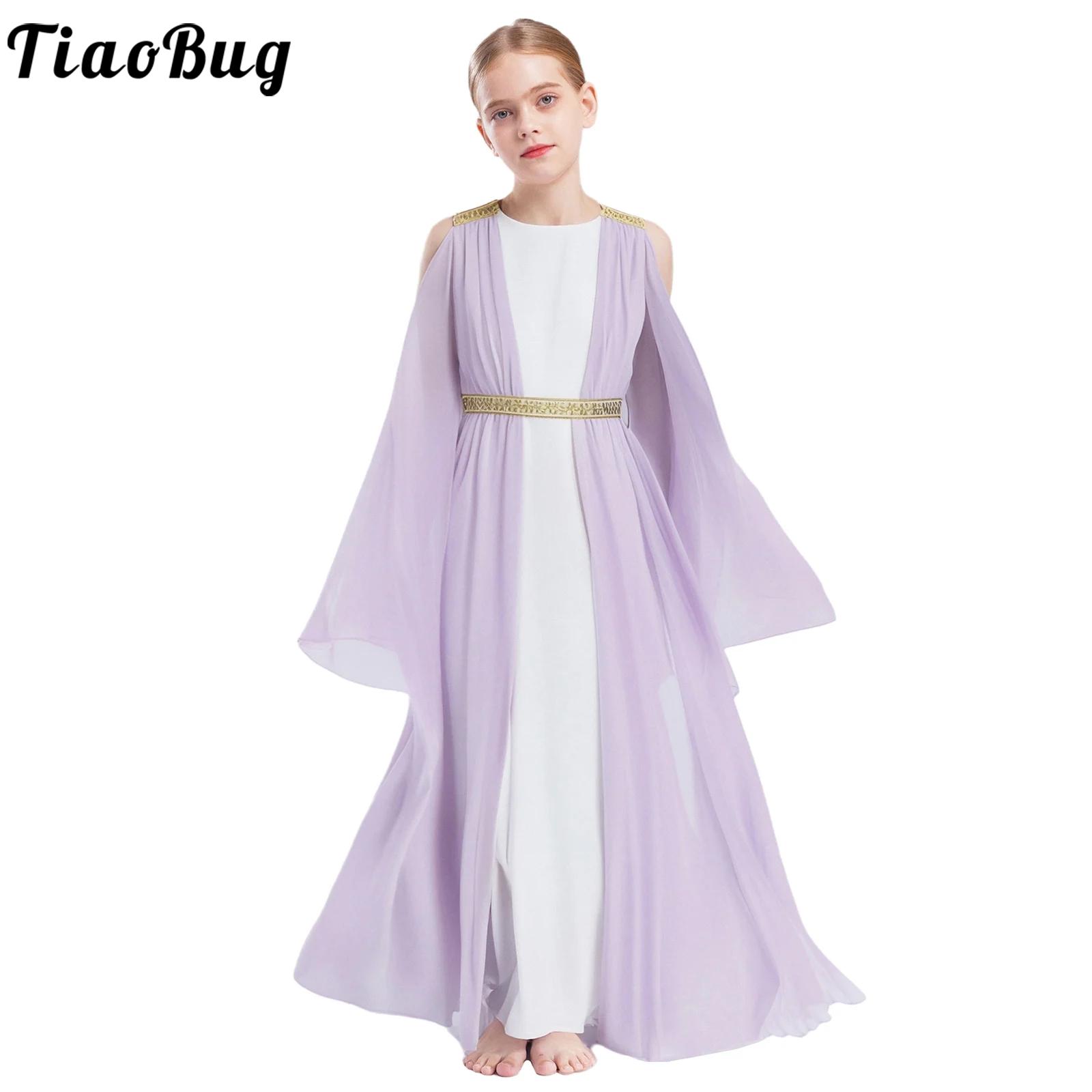 Bathrobe - 女の子アテナコスチュームギリシャ王女ドレス古代ギリシャローマトーガロングローブハロウィンカーニバルコスプレ衣装