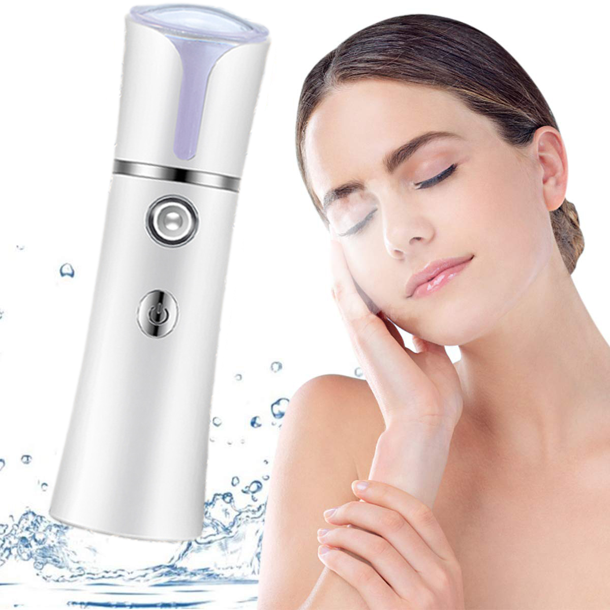 ナノミストフェイシャルスプレー USB 加湿器充電式ネブライ - Face Steamer のレビューと価格