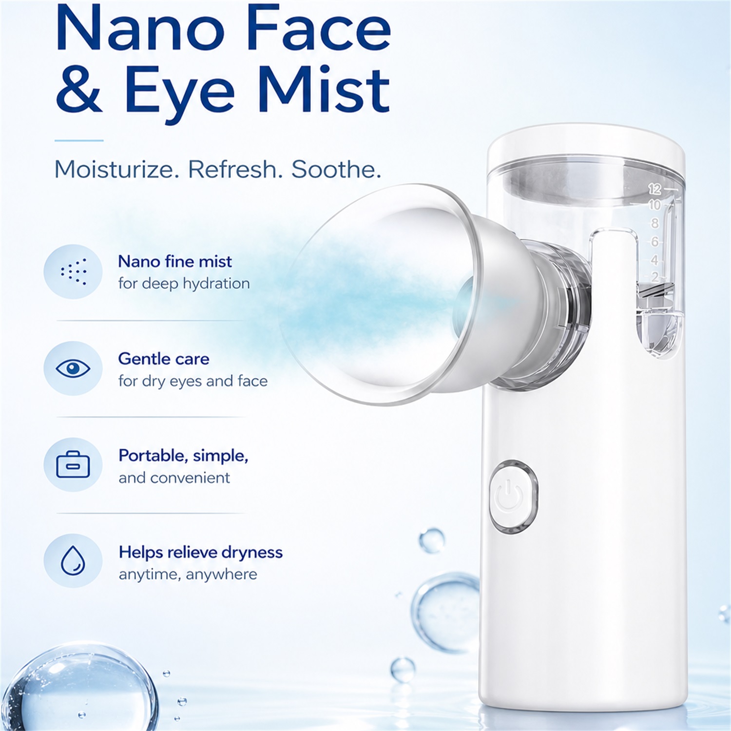 アイナノ加湿器ネブライザーアイ蒸し器疲労軽減ドライアイ保湿フ - Face Steamer のレビューと価格