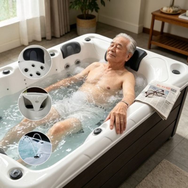 マッサージ浴槽 アクリル製 ジャグジー スパ ホットタブ 屋 - Hot Tub のレビューと価格