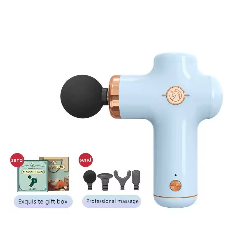 4つのマッサージヘッドを備えたハンドヘルドミニマッサージガン - Massage Gun のレビューと価格