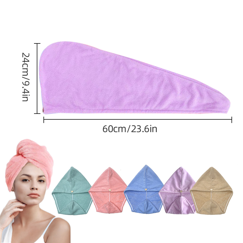 マイクロファイバーヘアタオルラップ 女性用 シャワースパヘッ - Spa Towel のレビューと価格